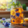 Brazilian Mounjaro Recipe detox drink in mason jar with lemon and mint
